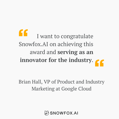 Snowfox-Google Customer of the Year-Quote